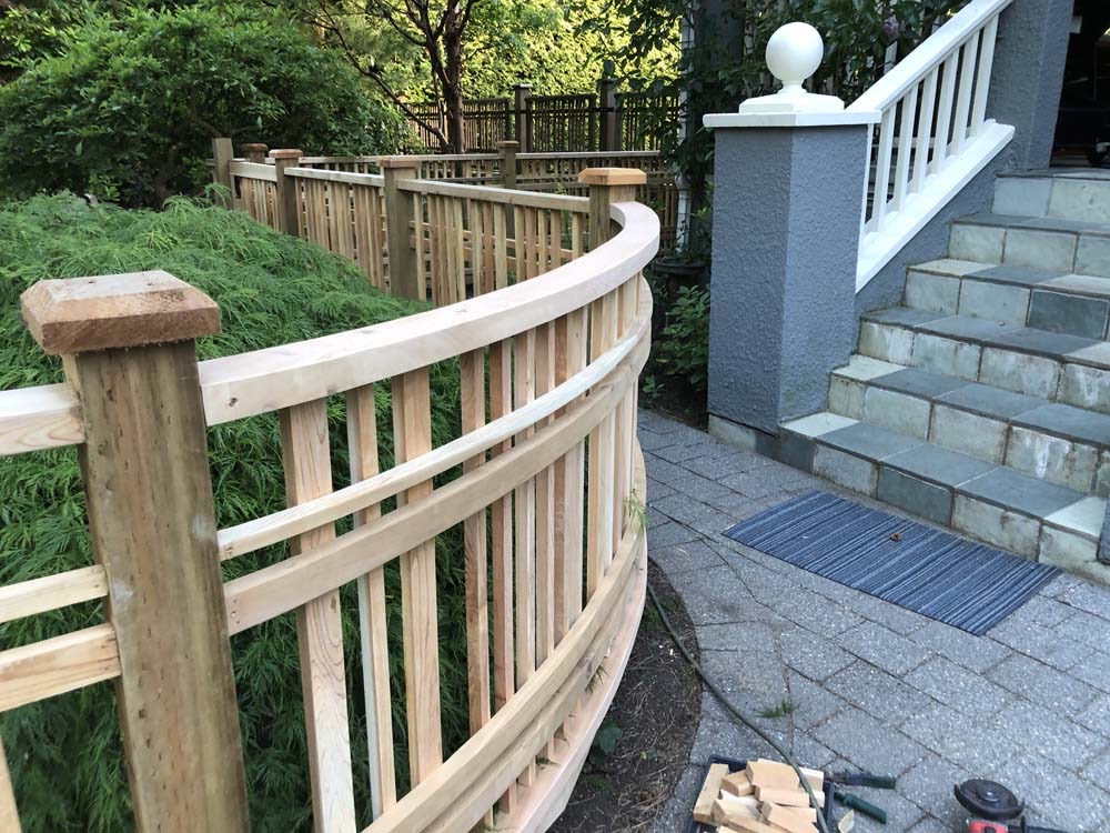curved fence railing nantucket